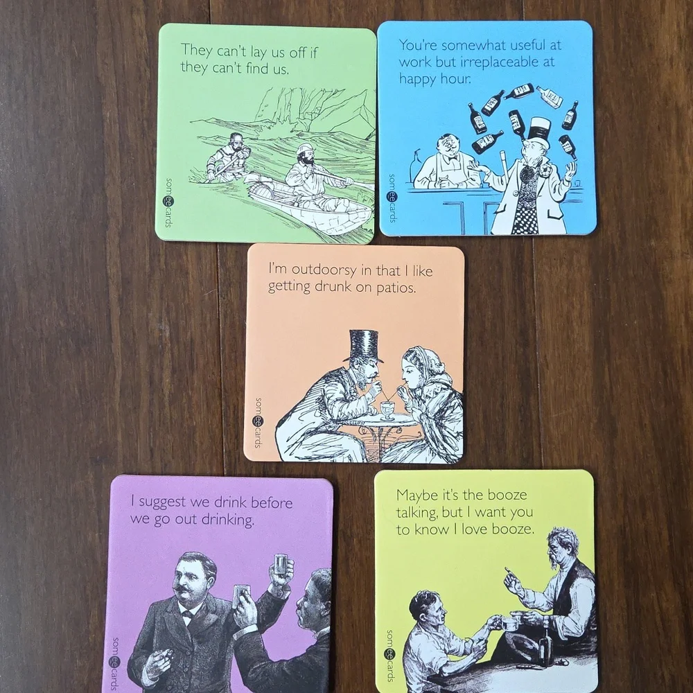 35 ASST PARTY GIRL DRINK TIL HE'S CUTE FUNNY DRUNK SAYING QUOTES COASTERS NEW
